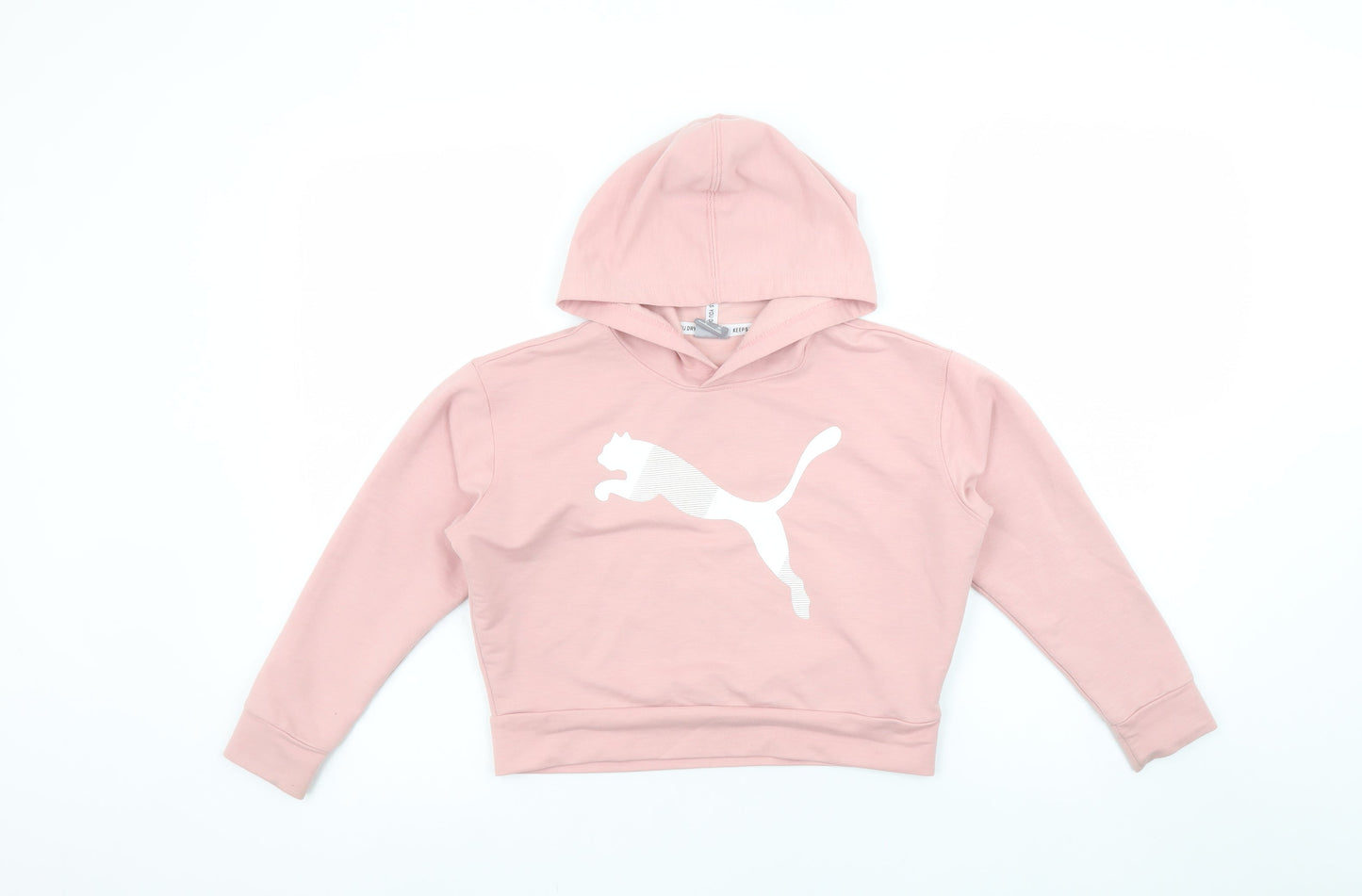 Girls UK Size 7-8 Years PUMA Pink Pullover Hoodie