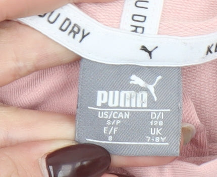 Girls UK Size 7-8 Years PUMA Pink Pullover Hoodie