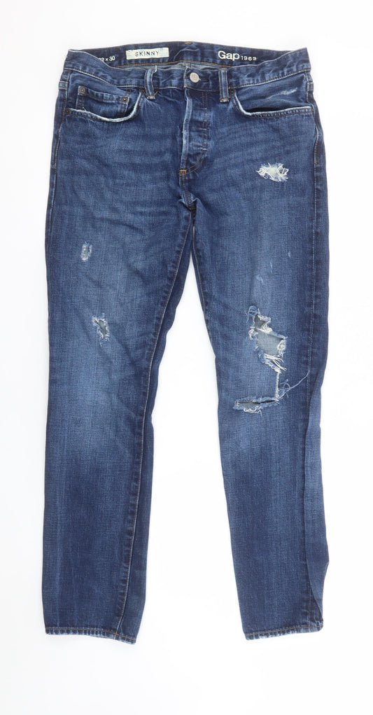 Mens UK Size M Gap Slim Fit Skinny Blue Jeans