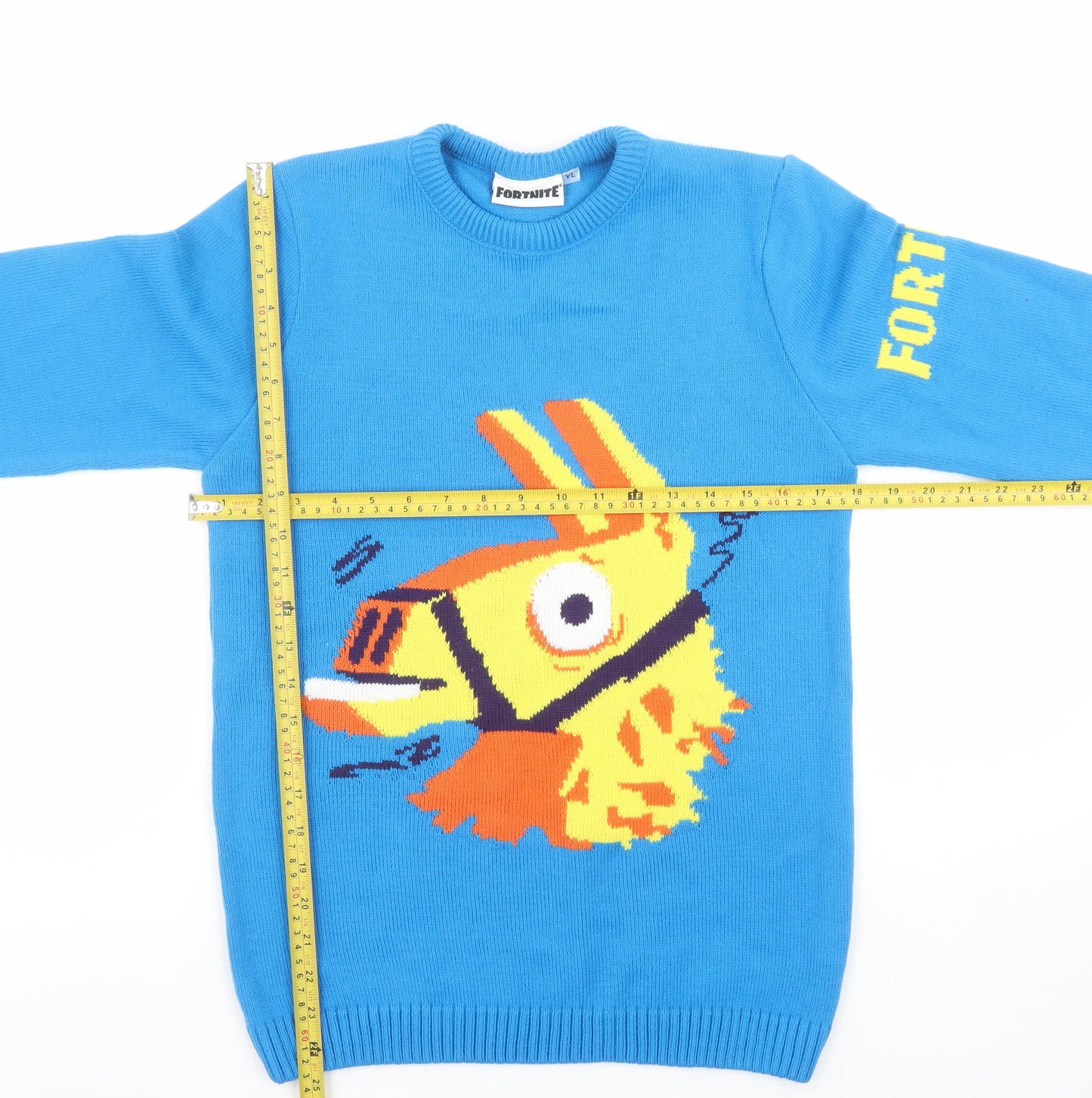 Boys UK Size 14 Years Fortnite Blue Pullover Jumper