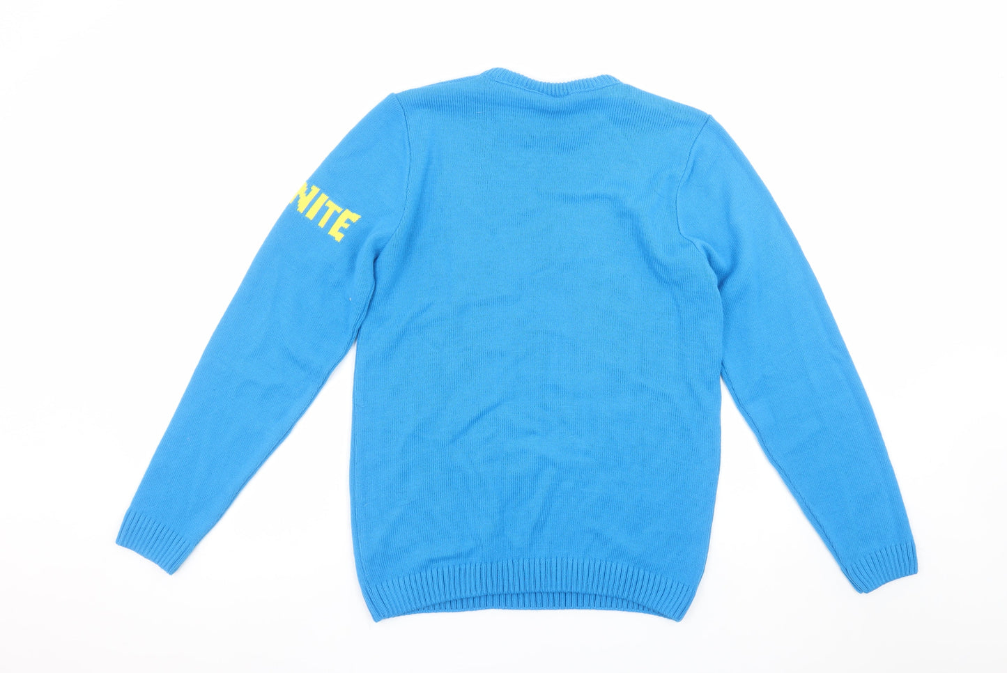 Boys UK Size 14 Years Fortnite Blue Pullover Jumper