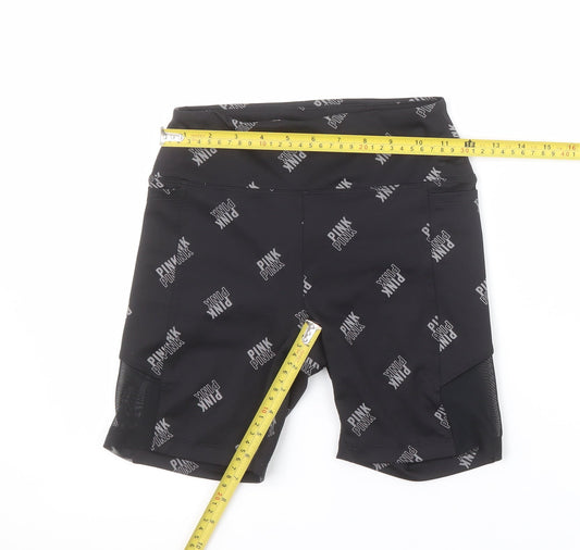 Womens UK Size XS PINK Slim Fit Biker Shorts