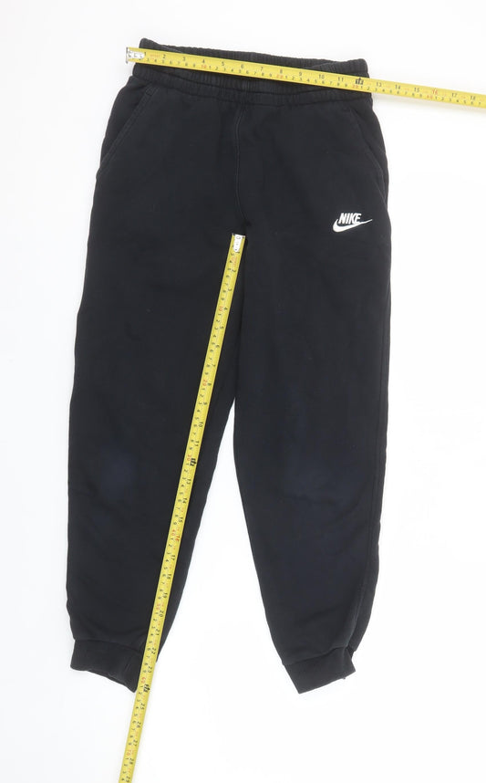 Boys UK Size L Nike Regular Fit Jogger Black Trousers