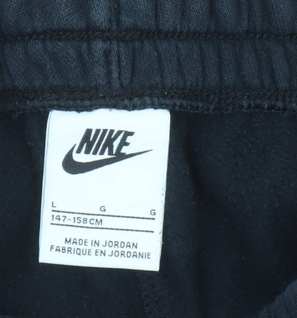 Boys UK Size L Nike Regular Fit Jogger Black Trousers