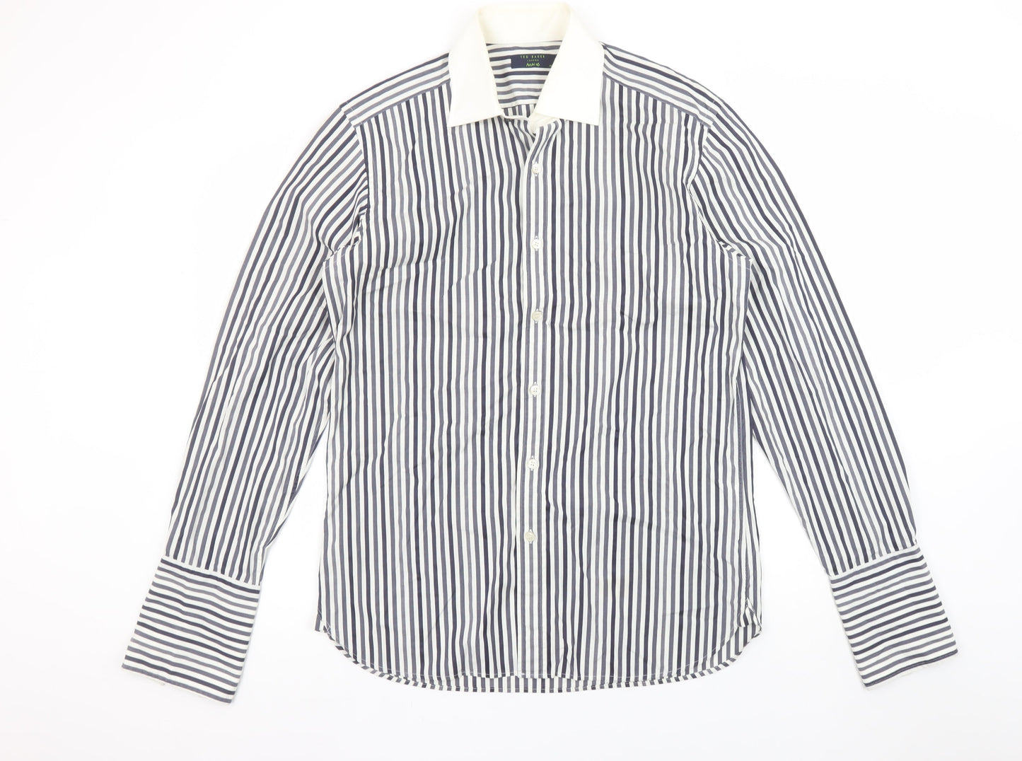 Mens UK Collar Size 15.5 Ted Baker Smart Blue  Dress Shirt