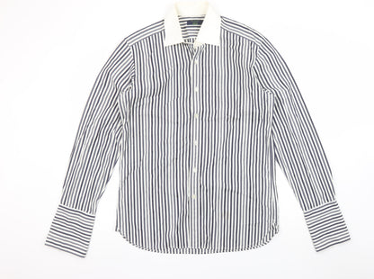 Mens UK Collar Size 15.5 Ted Baker Smart Blue  Dress Shirt