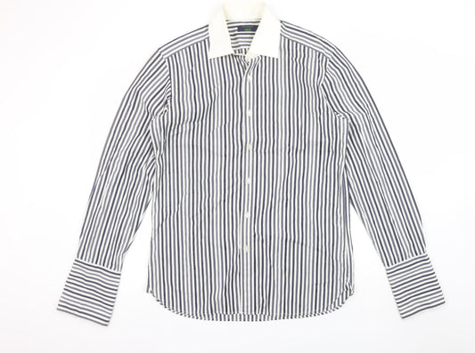 Mens UK Collar Size 15.5 Ted Baker Smart Blue  Dress Shirt