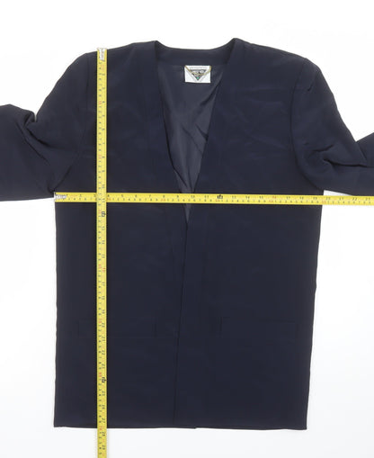 Womens UK Size 10 Jacques Vert Regular Blue Blazer