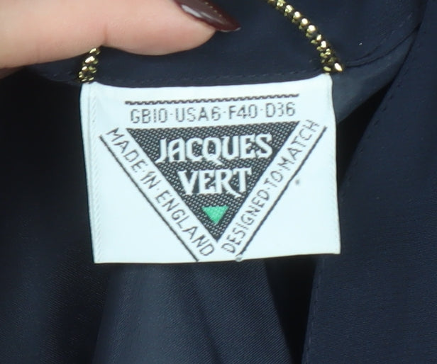 Womens UK Size 10 Jacques Vert Regular Blue Blazer