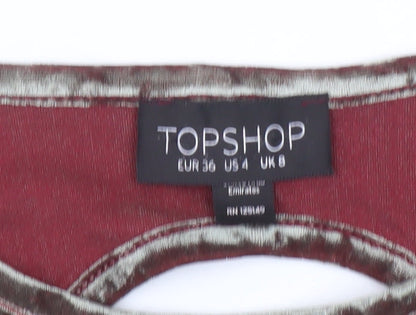 Womens UK Size 8 Topshop Fit & Flare Dress