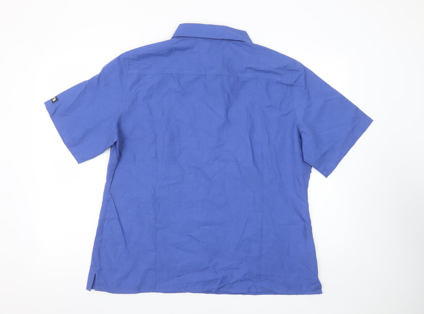 Womens UK Size 20 Simon Jersey Blue Basic Button-Up