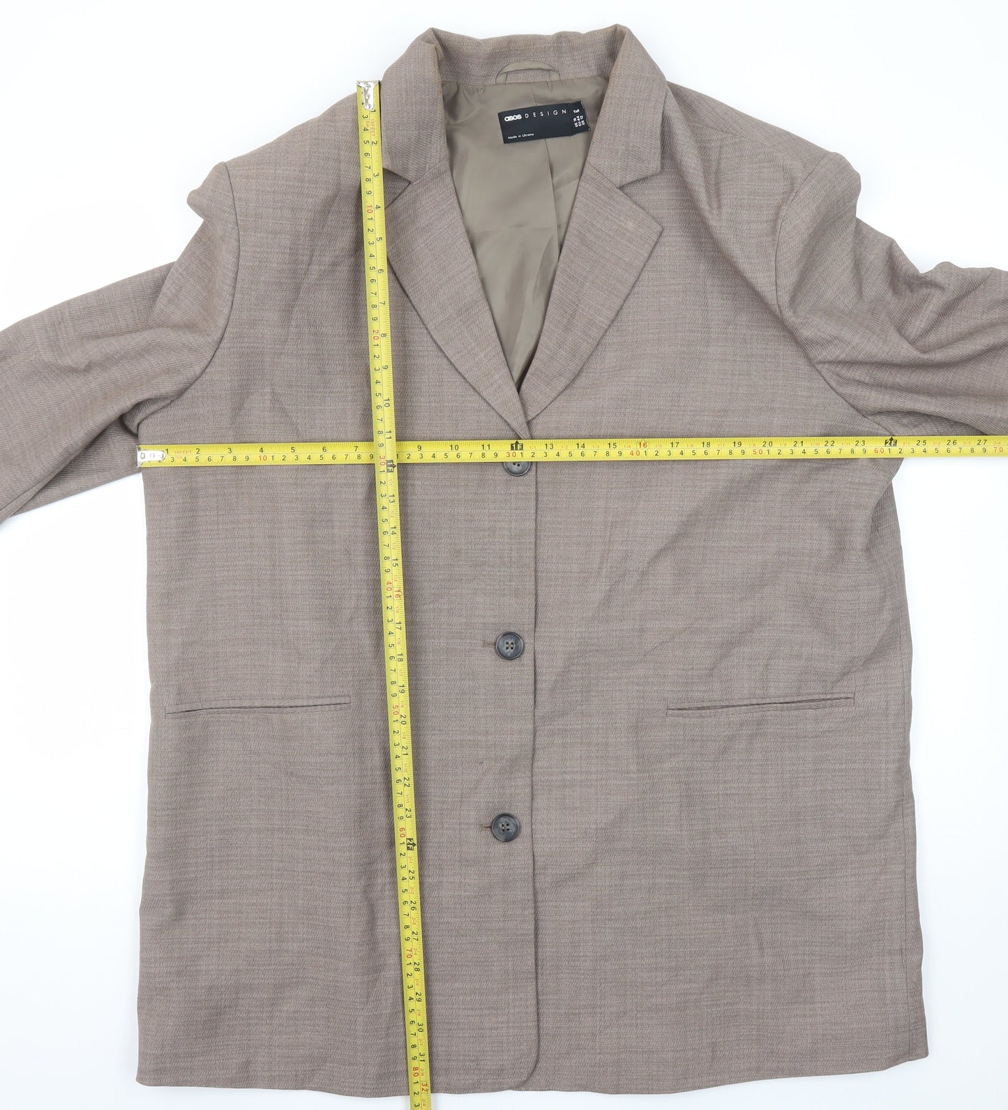 Womens UK Size 16 ASOS DESIGN Tall Brown Blazer
