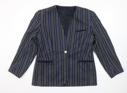 Womens UK Size 16 Dorene Regular Blue Blazer