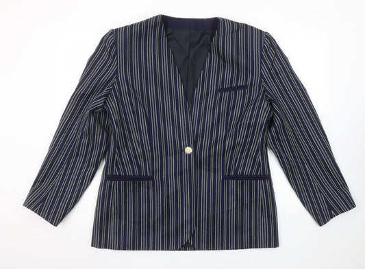 Womens UK Size 16 Dorene Regular Blue Blazer
