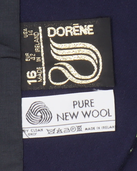 Womens UK Size 16 Dorene Regular Blue Blazer