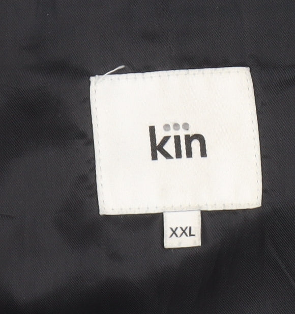 Mens UK Size 2XL Kin Black Rain Coat