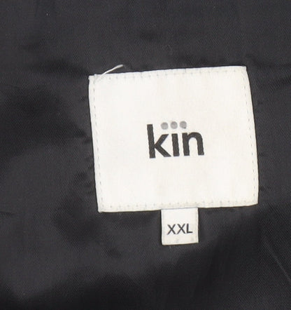 Mens UK Size 2XL Kin Black Rain Coat