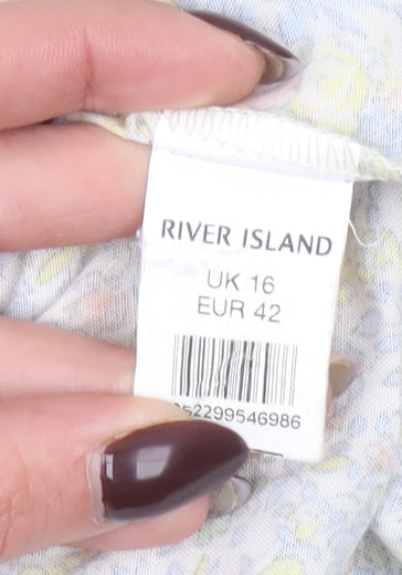 Womens UK Size 16 River Island Shirt Dress