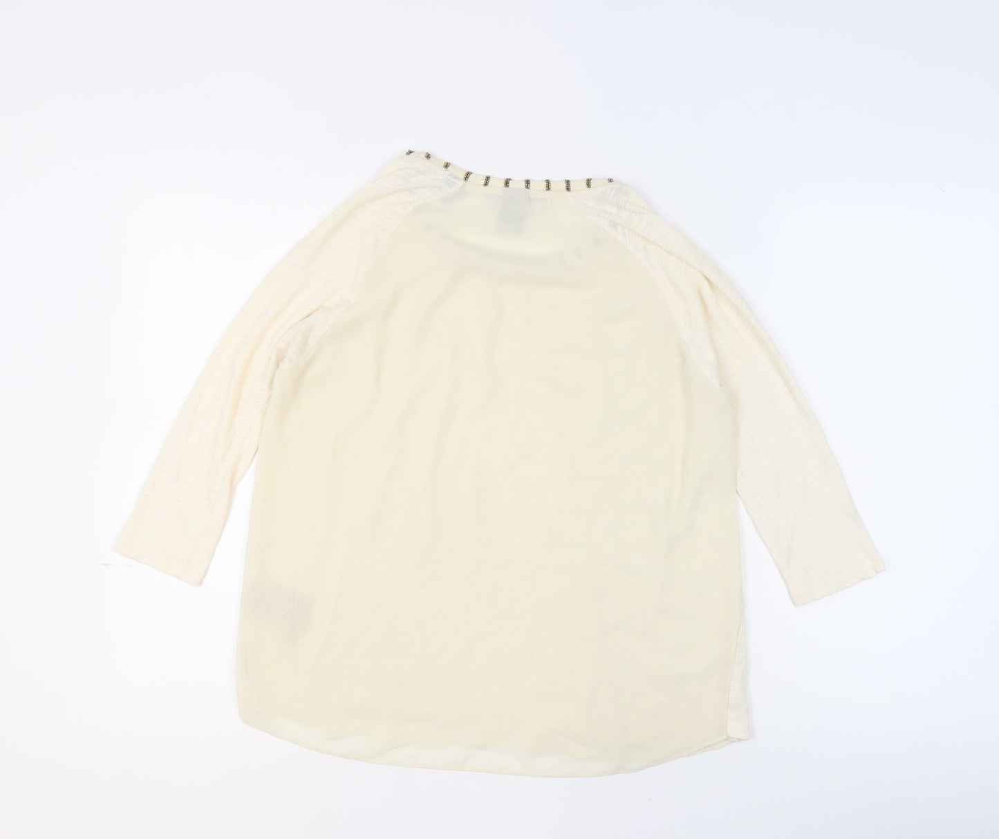 Womens UK Size 10 Maison Scotch Ivory Basic Blouse