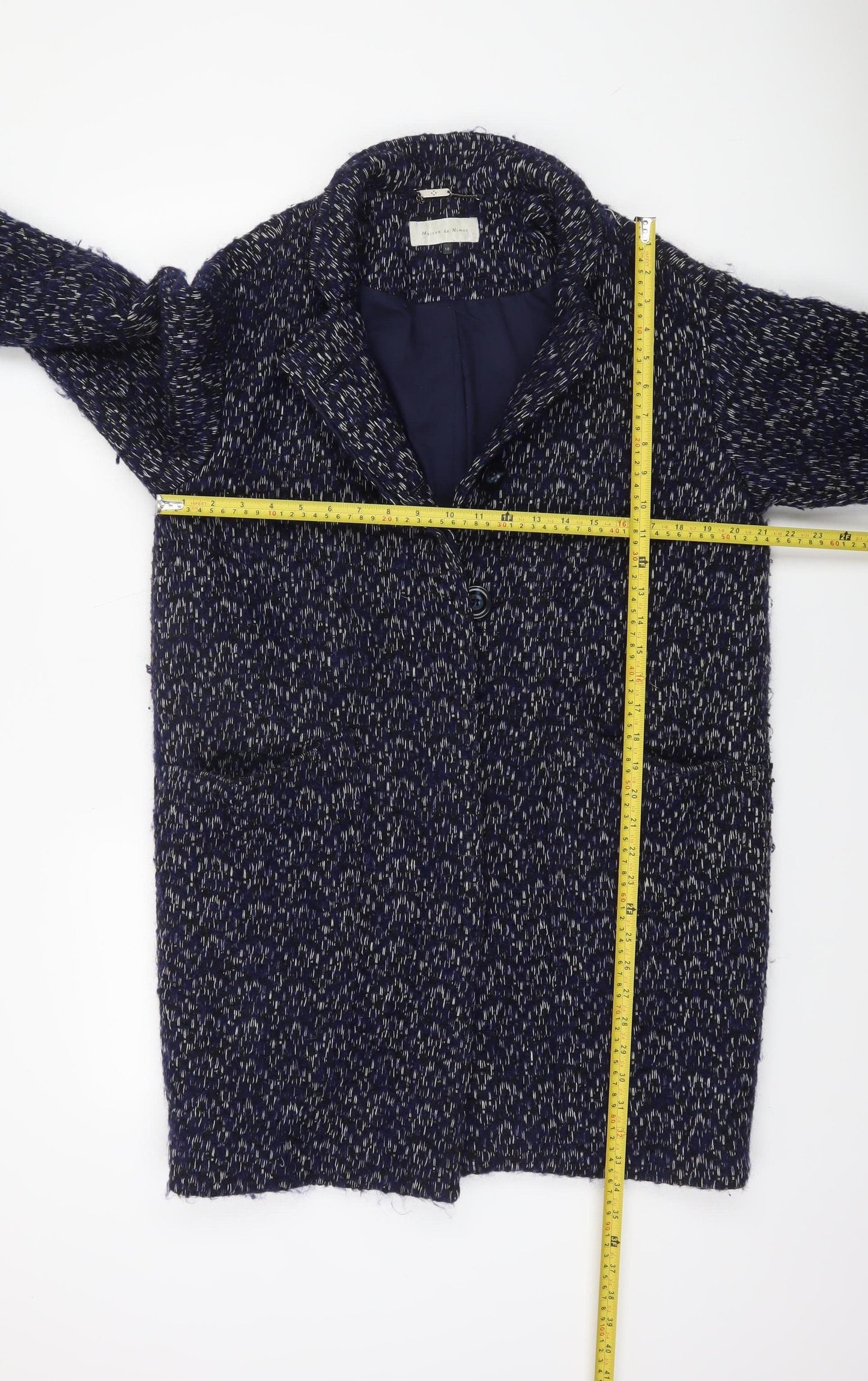 Womens UK Size 10 Maison de Nimes Blue Overcoat