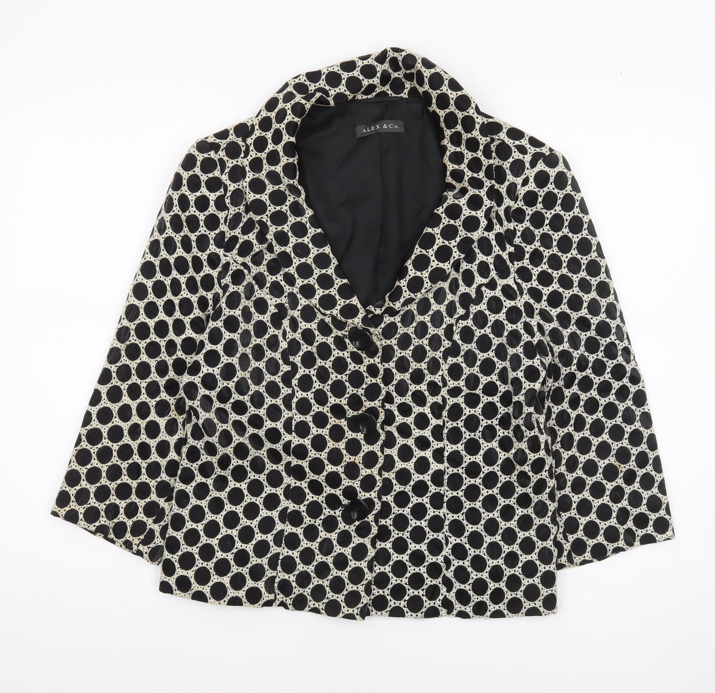 Womens UK Size 12 Alex & Co. Regular Black Blazer