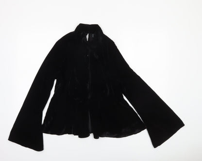 Womens UK Size 14 ASOS Design Black Wrap Blouse