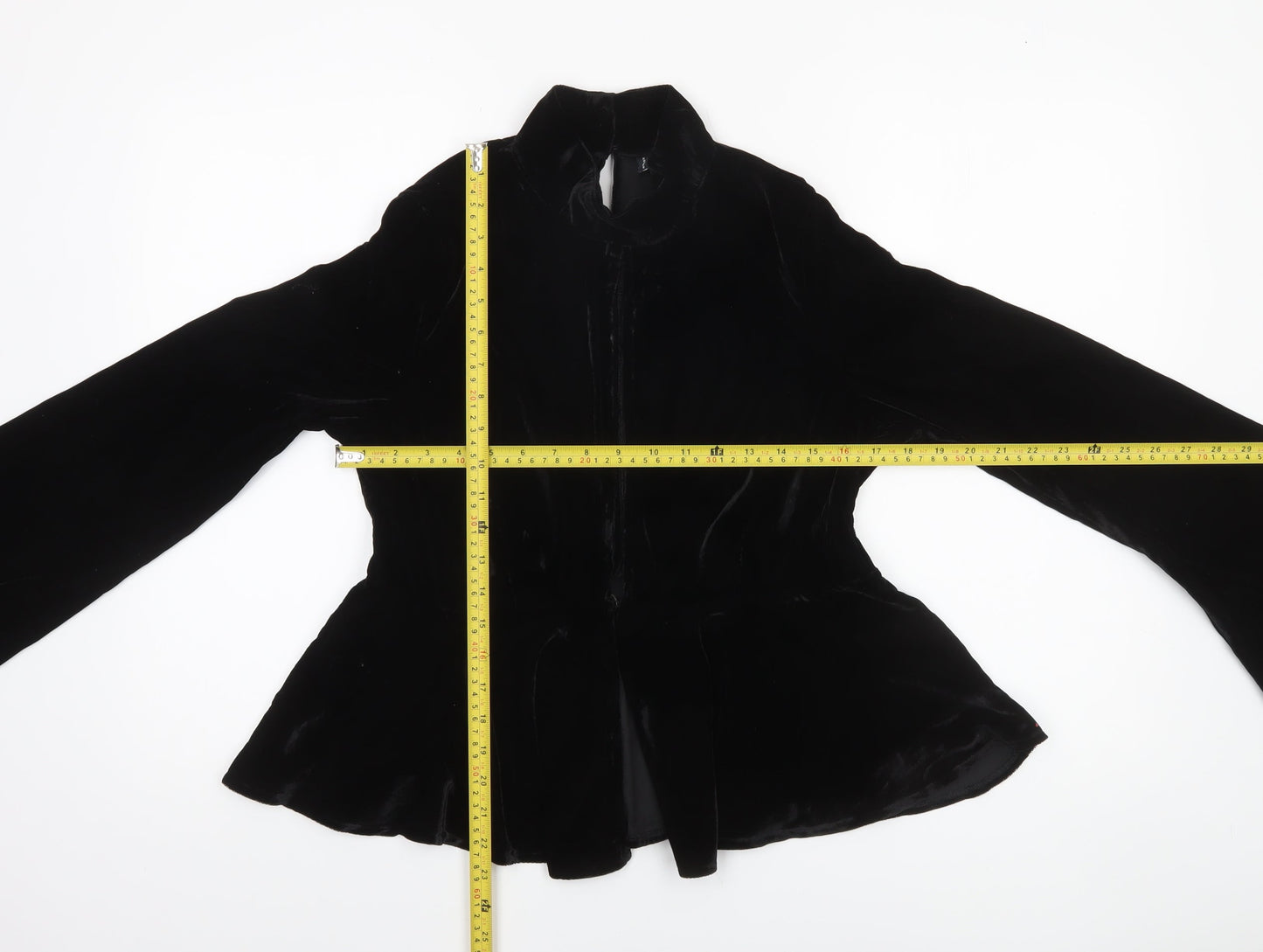 Womens UK Size 14 ASOS Design Black Wrap Blouse