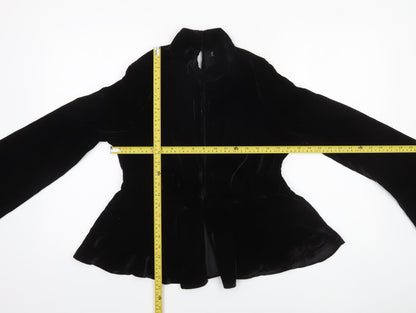 Womens UK Size 14 ASOS Design Black Wrap Blouse