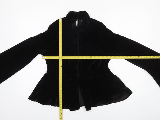 Womens UK Size 14 ASOS Design Black Wrap Blouse