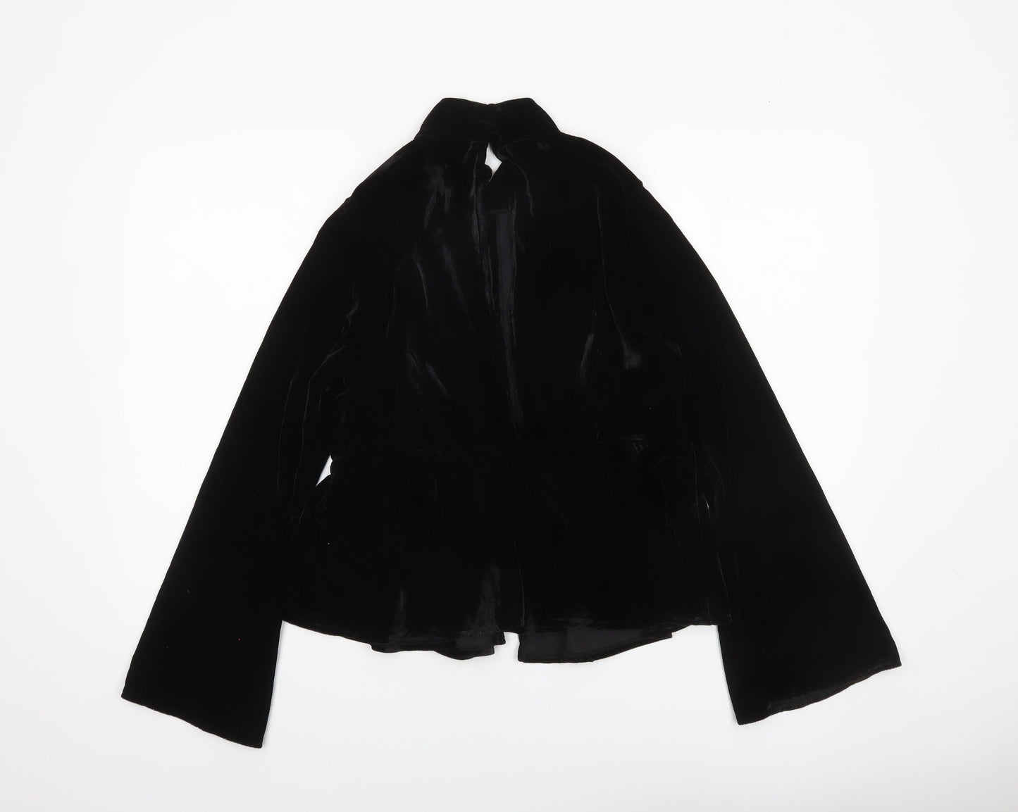Womens UK Size 14 ASOS Design Black Wrap Blouse