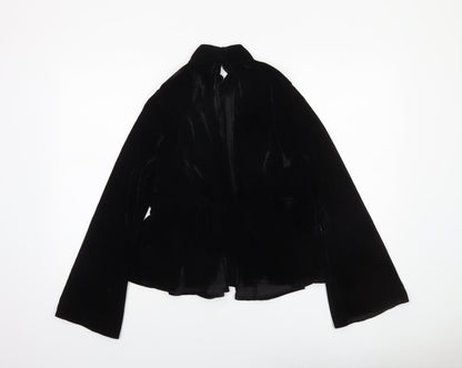 Womens UK Size 14 ASOS Design Black Wrap Blouse