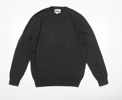 Marks and Spencer Men’s Grey Fine Cotton Crew Neck Jumper Size L