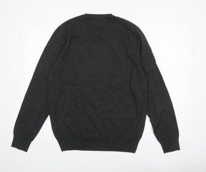 Marks and Spencer Men’s Grey Fine Cotton Crew Neck Jumper Size L