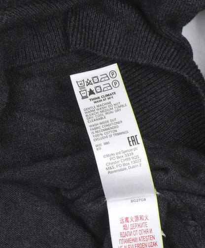 Marks and Spencer Men’s Grey Fine Cotton Crew Neck Jumper Size L