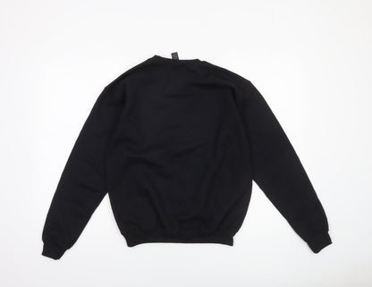 Womens UK Size XL Gildan Black Pullover Sweatshirt