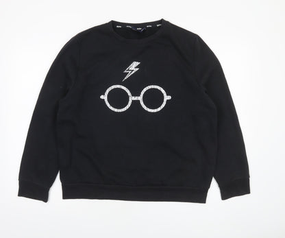 Womens UK Size L Harry Potter Black Pullover Sweatshirt