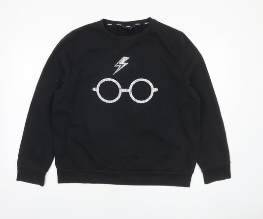 Womens UK Size L Harry Potter Black Pullover Sweatshirt