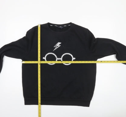 Womens UK Size L Harry Potter Black Pullover Sweatshirt