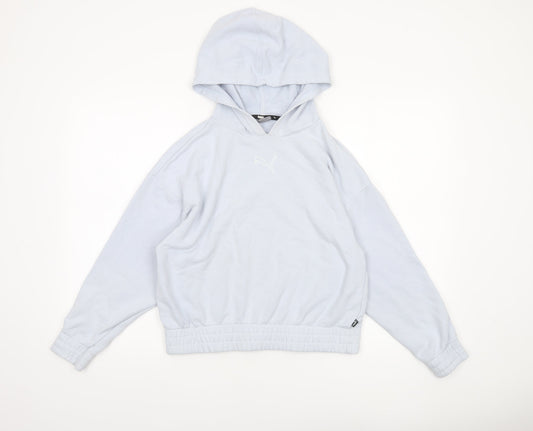 Womens UK Size S PUMA Blue Pullover Hoodie