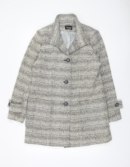 Womens UK Size 10 Kesta London Grey Overcoat