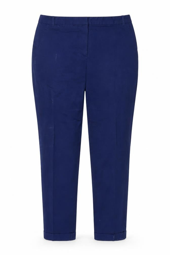 Womens UK Size 8 Caroll Slim Fit Chino Blue Trousers