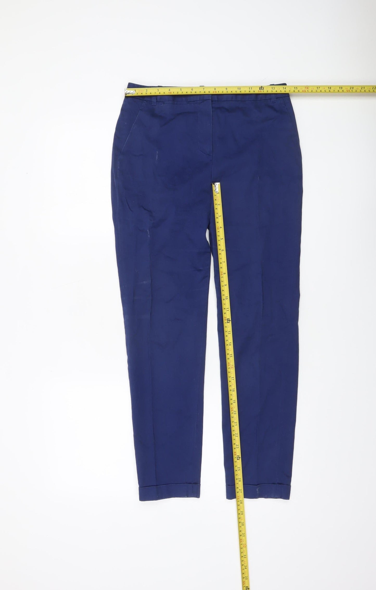 Womens UK Size 8 Caroll Slim Fit Chino Blue Trousers