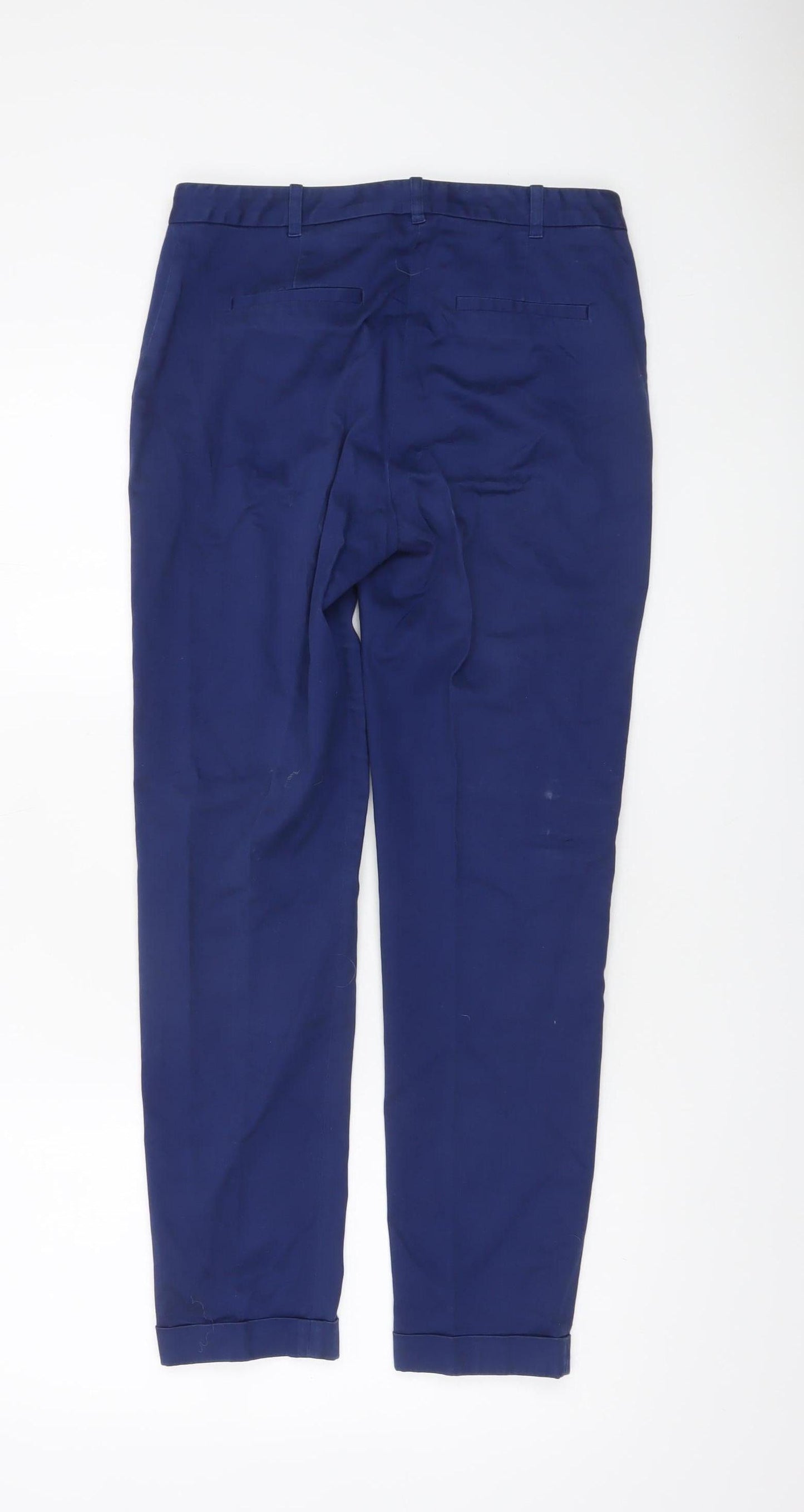 Womens UK Size 8 Caroll Slim Fit Chino Blue Trousers