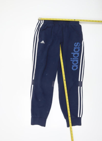 Boys UK Size 13-14 Years adidas Regular Fit Jogger Blue Trousers