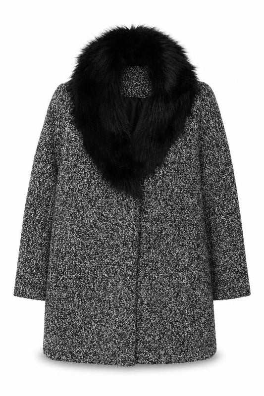 Womens UK Size 12 Papaya Grey Overcoat