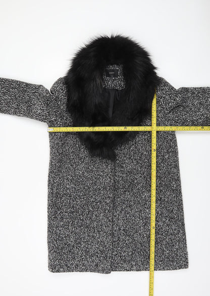 Womens UK Size 12 Papaya Grey Overcoat