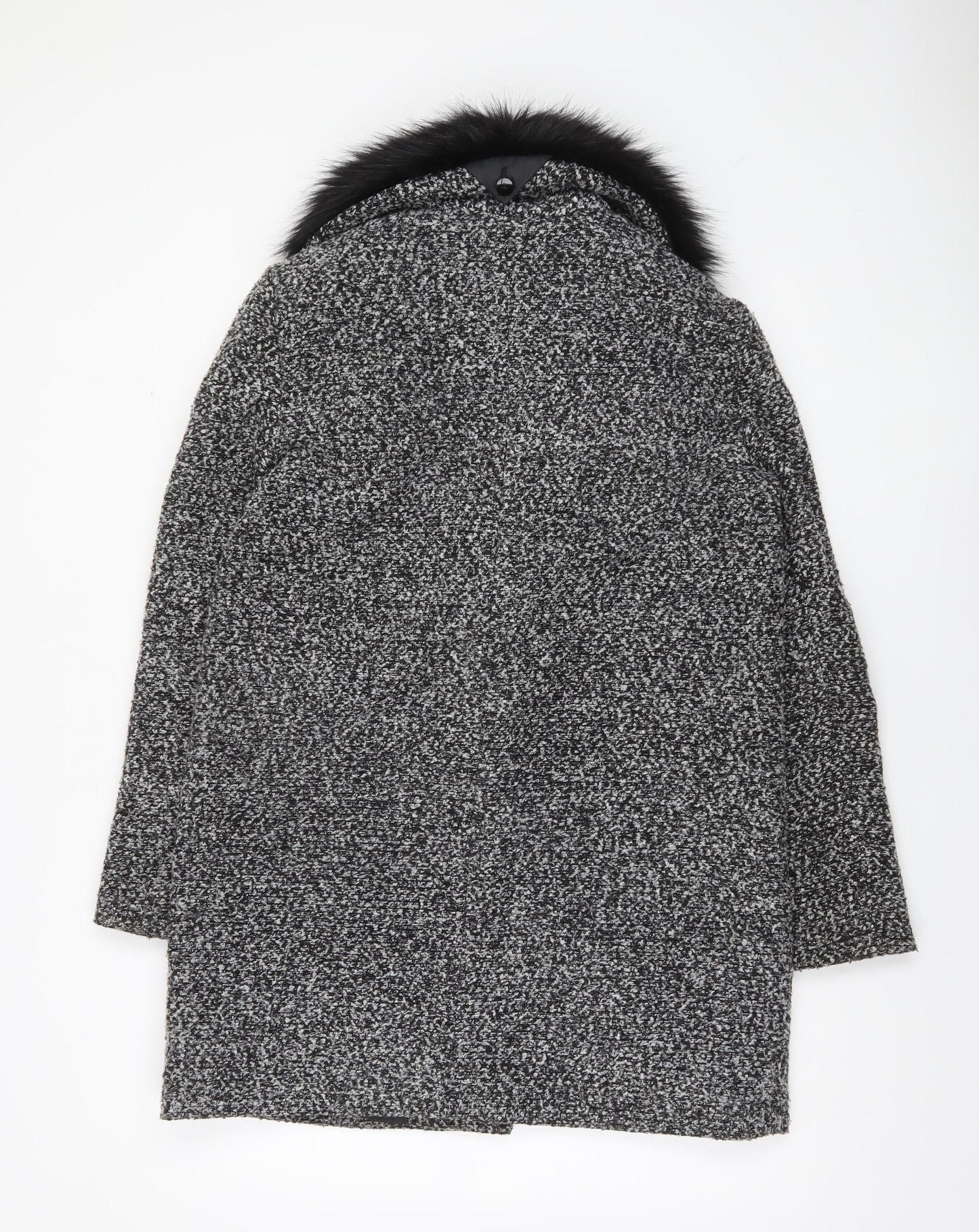 Womens UK Size 12 Papaya Grey Overcoat