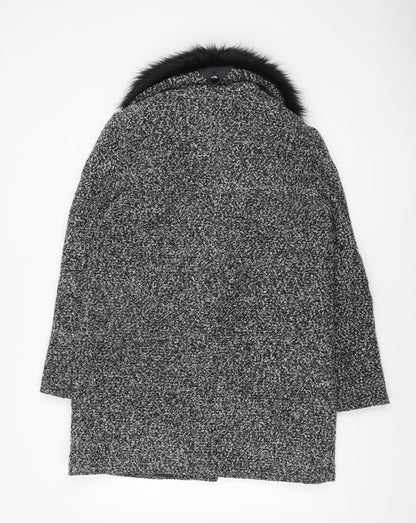 Womens UK Size 12 Papaya Grey Overcoat