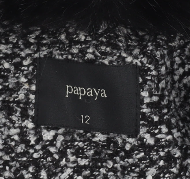 Womens UK Size 12 Papaya Grey Overcoat