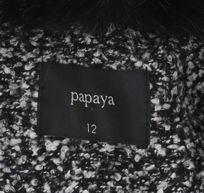 Womens UK Size 12 Papaya Grey Overcoat